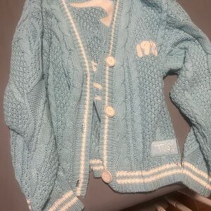 Taylor Swift Mint Cable Knit Cardigan Sweater